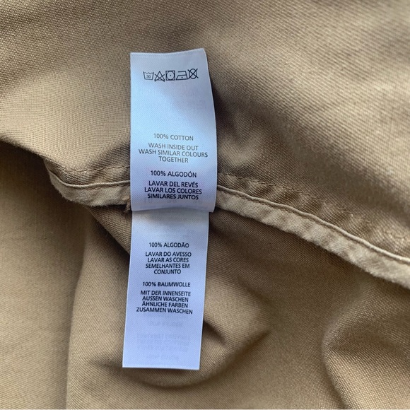 Atmosphere Shacket Utility Top Long Sleeve Cotton Tan Brown + Badges UK 10 - Picture 10 of 16